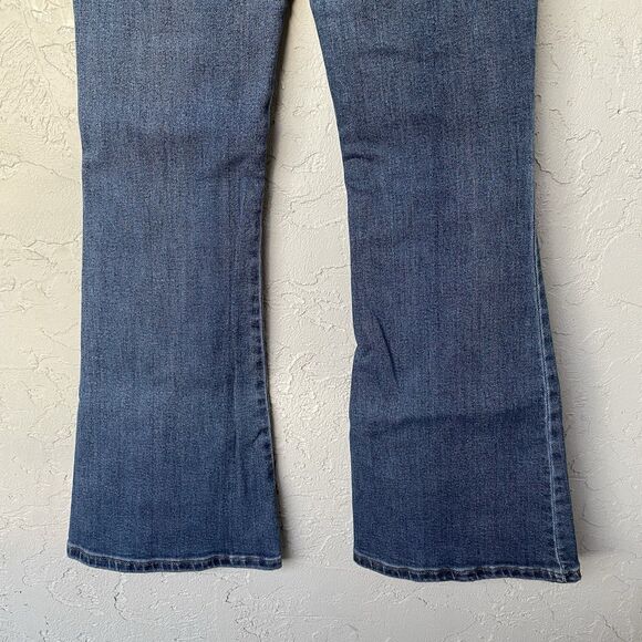 Cello Women’s Flare Denim Jeans Slit Leg Size 3 Blue - Picture 10 of 13